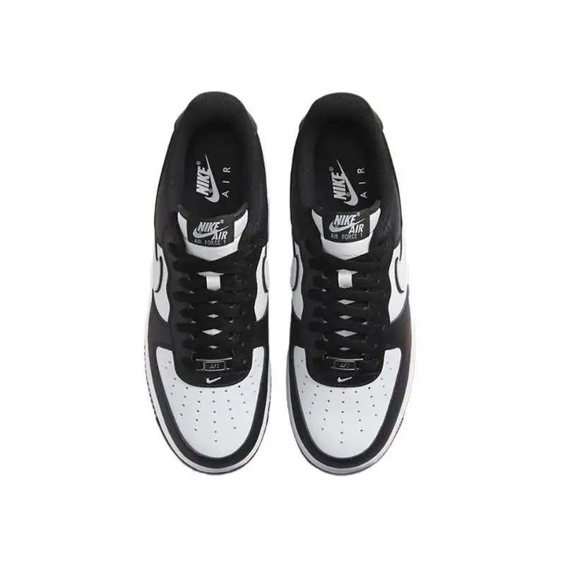 Nike Air Force 1 Low \'07 White Swoosh Panda Skate Shoes For Men Woman Classics All Black Casual Sneakers Af1 Sports Trainers