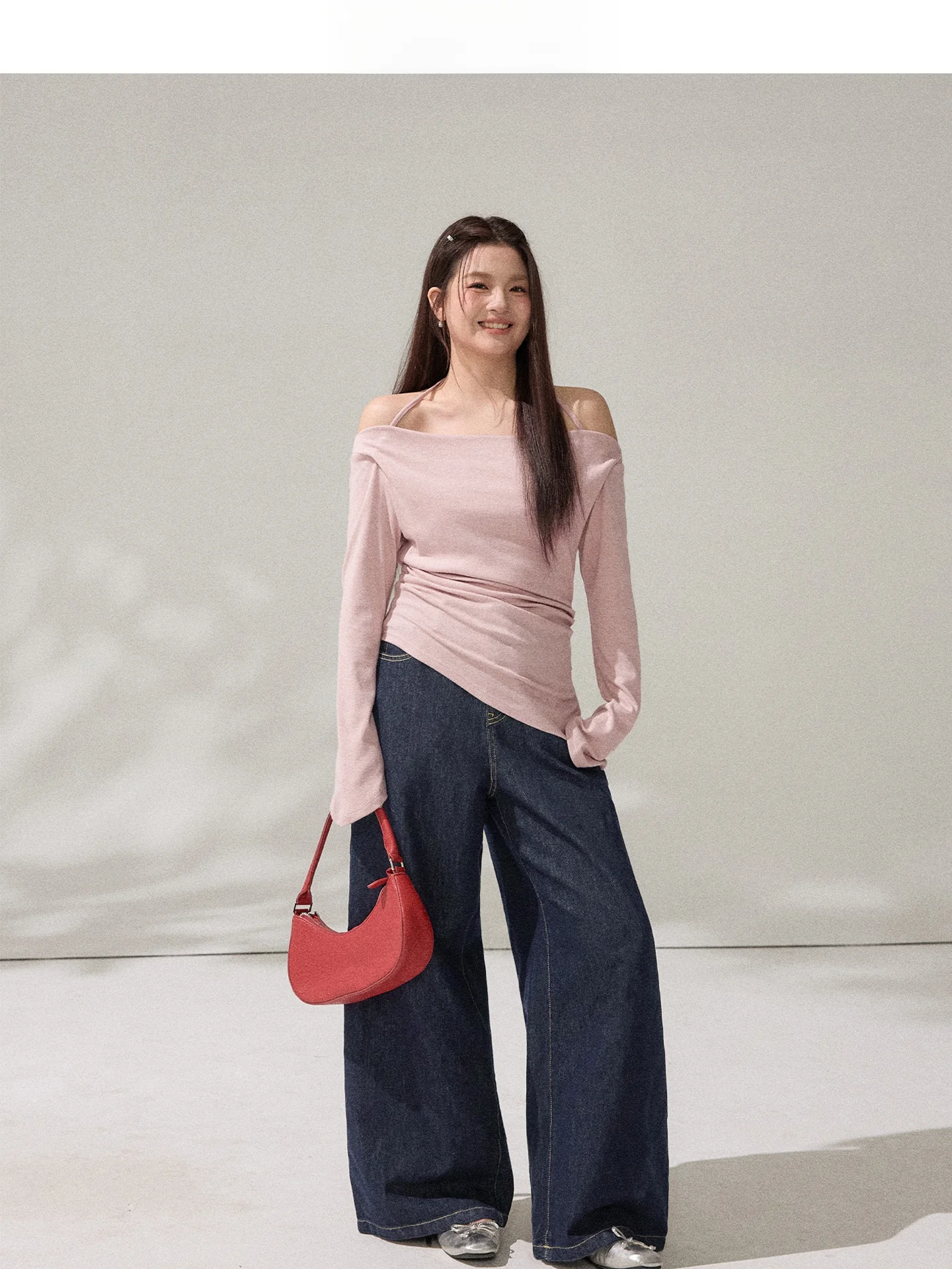 

Свободные джинсы прямого кроя с широкими штанинами, синие, женские, больших размеров, повседневные, с высокой талией, из хлопкового стрейч-денима, для весны, лета, осени