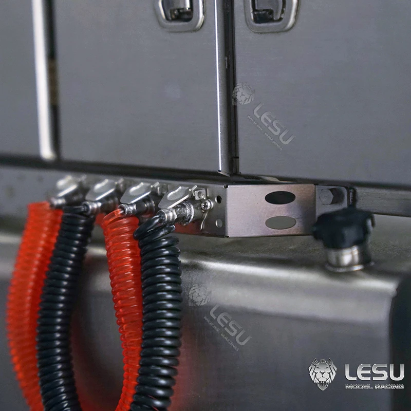 시뮬레이션 트럭 공기 파이프 라인 프레임 장비 장식 고정 1/14 Tamiya RC Lesu Scania 수정 액세서리