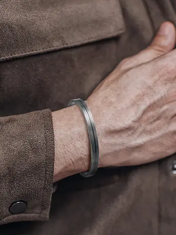 Vnox Retro Vintage Rustic Mens Cuff Bracelet, Waterproof Stainless Steel Metal Rock Punk Viking Bangle Jewelry,Father's Day Gift