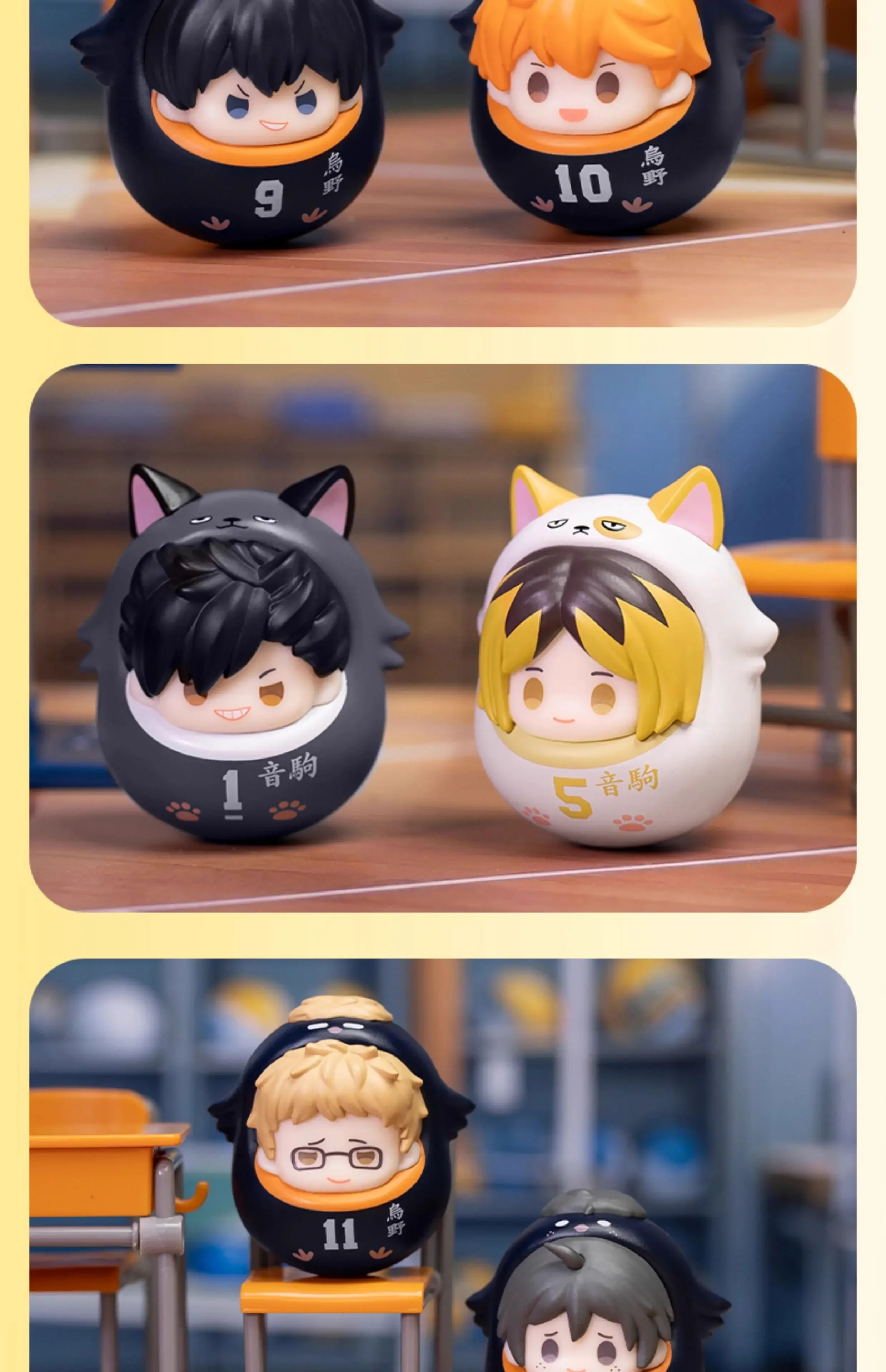 Anime Haikyu Blind Box Hinata Kageyama Niedliche Haustier-Tumbler-Serie Figur Anime Sammlerstück Kawaii Schreibtisch-Deko Geschenk für Fans – Detail 9