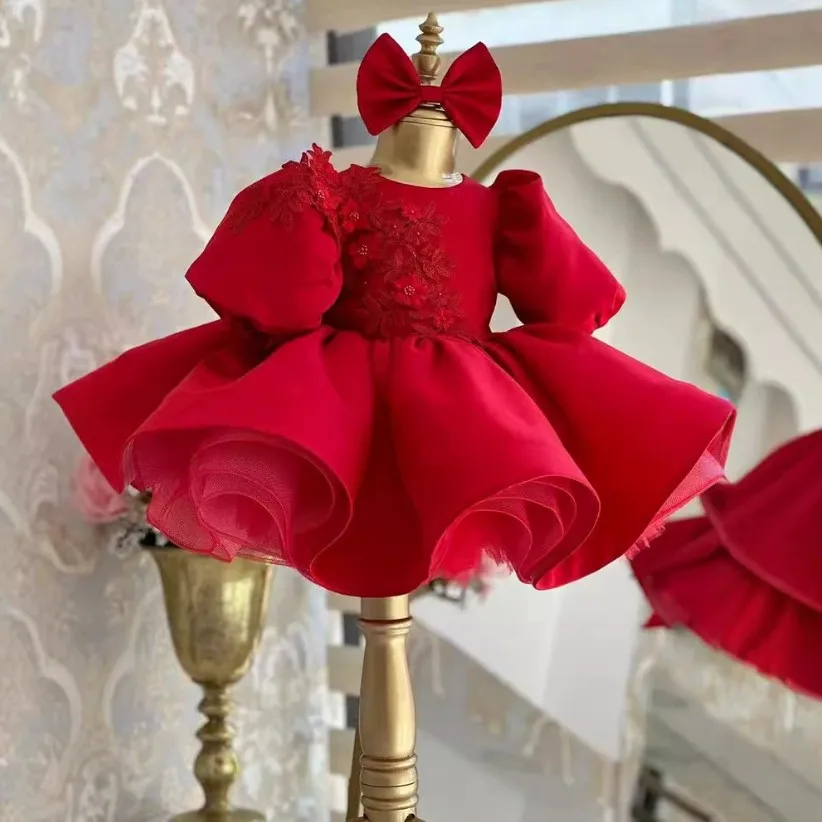 

New Children's Princess Costume Host's Piano Performance Wedding Birthday Girls Party Dresses A4667 Vestidos Bridesmaid Dresses