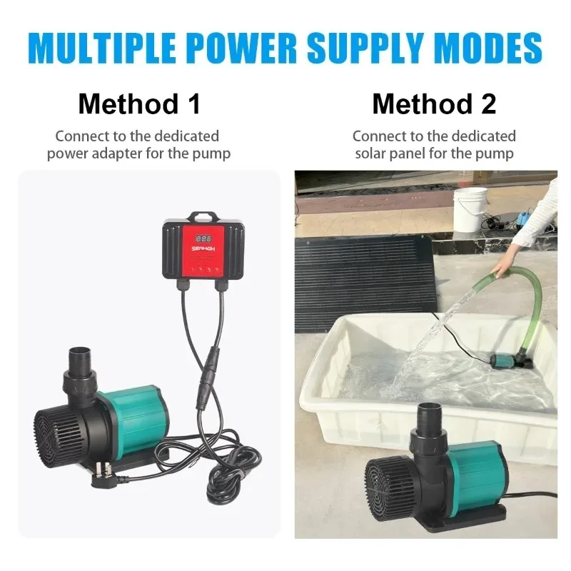 aquarium pump Filterable Frequency Conversion Water Pump Fish Tanks Pond Fountain Hydroponics Electric Circulation Water Pump