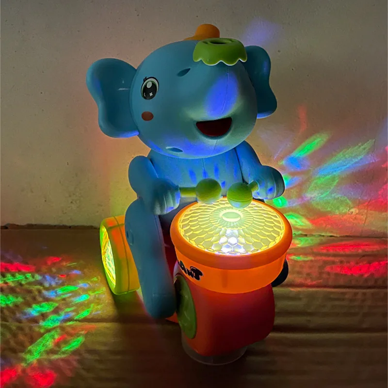 Children Elephant Musical Interactive Toy Electric with Lights Sounds Drumming Levitating Ball Toys Baby Sensory Toy Tummy Time