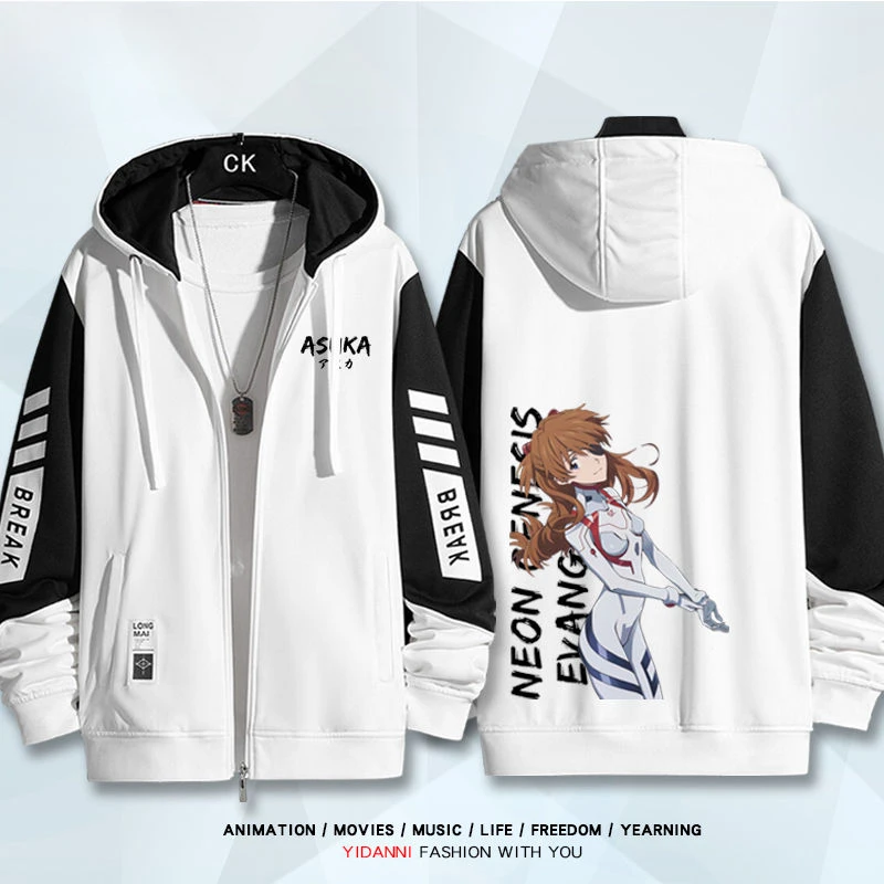 Asuka Ikari Shinji Ayanami Rei Nagisa kawworu cappotto animazione periferiche cartone animato carino autunno inverno giacca allentata Casual Versatile