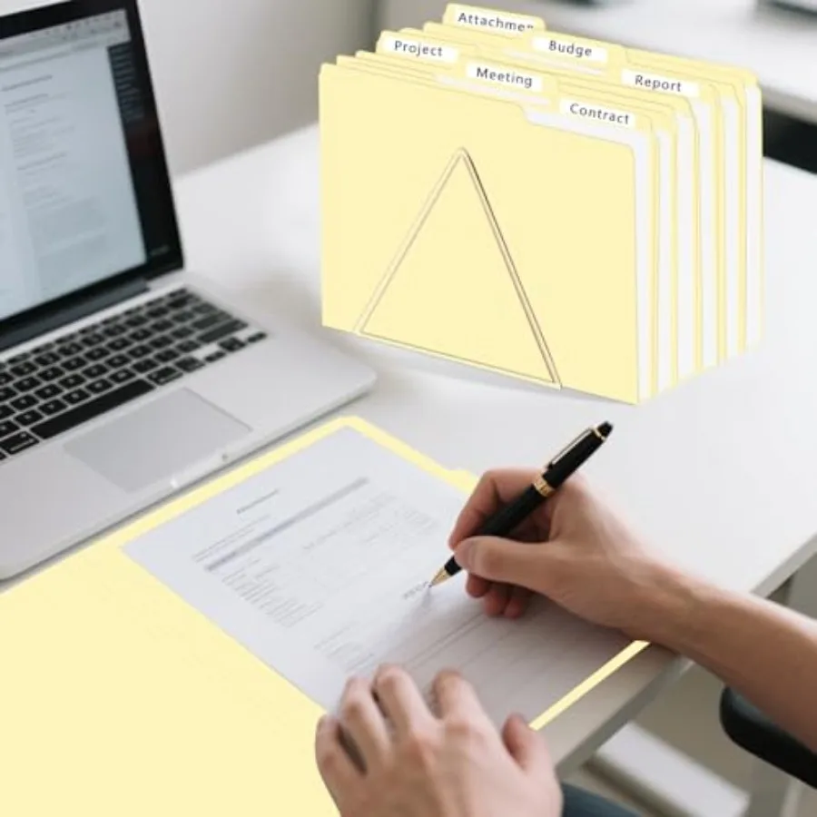 Manila Folders 30 Pack 1 3 Cut Tab File Folders Manila Folders 8.5 x 11 Designed for Office and Classroom Use Letter Size