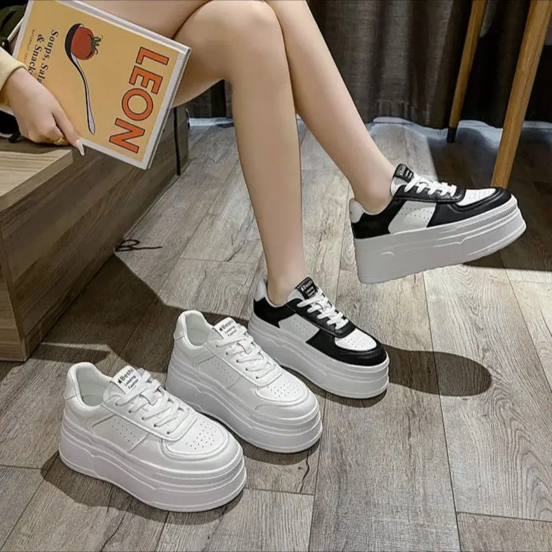 

Женская нескользящая повседневная обувь, кроссовки на платформе с толстой подошвой, увеличивающая рост, удобная прогулочная спортивная обувь Zapatillas De Deporte