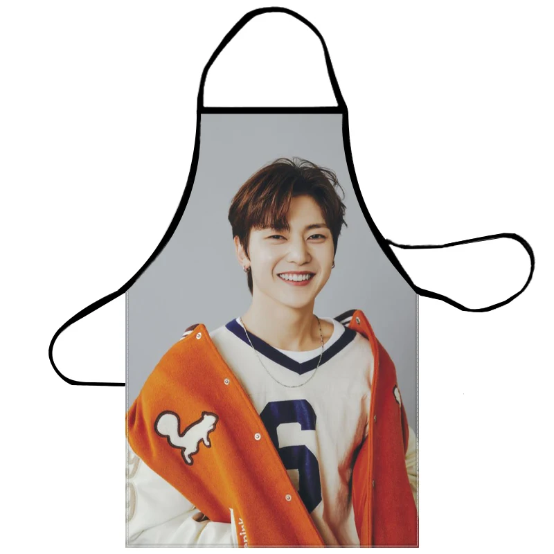 New Seok Woo Hyun Apron ZB1 Kitchen Aprons For Women Oxford Fabric Cleaning Pinafore Home Cooking Accessories Apron
