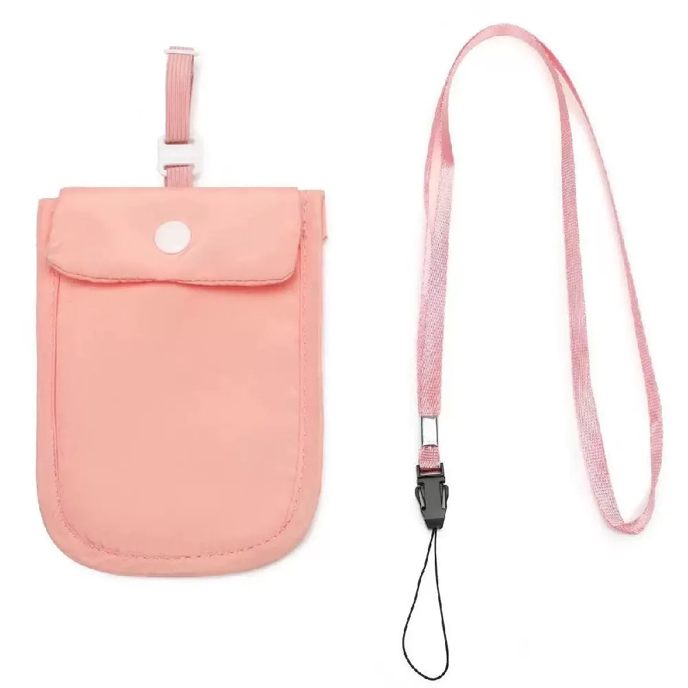 Solid Color Hidden Bra Wallet Anti-theft Safe RFID-Blocking Money Pouch Ultra-thin with Adjustable Elastic Strap