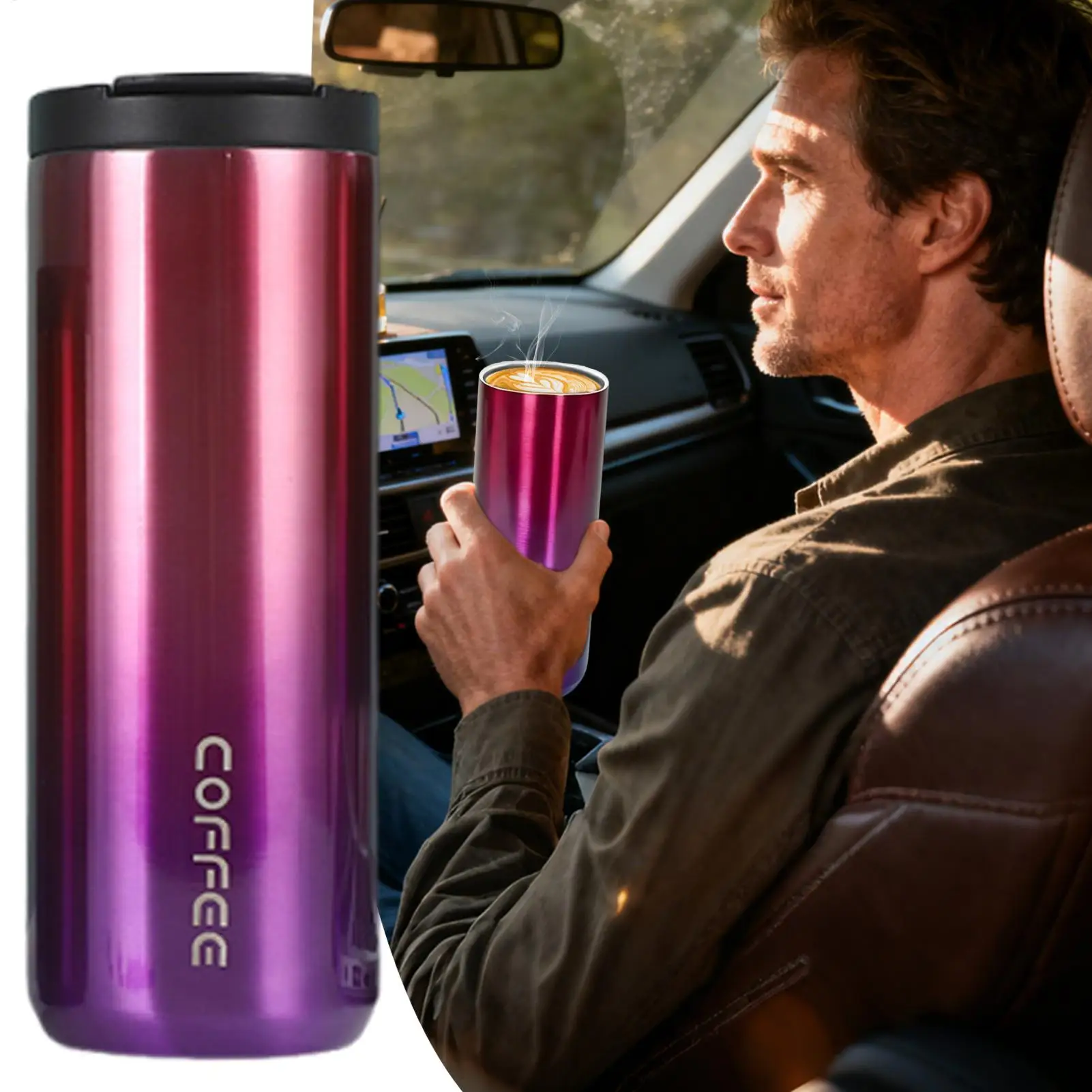 

Изолированная чашка с двойными стенками, изолированная чашка, уличная термобутылка для школы, деловых путешествий, спорта, дома, спортзала, кемпинга, пешего туризма