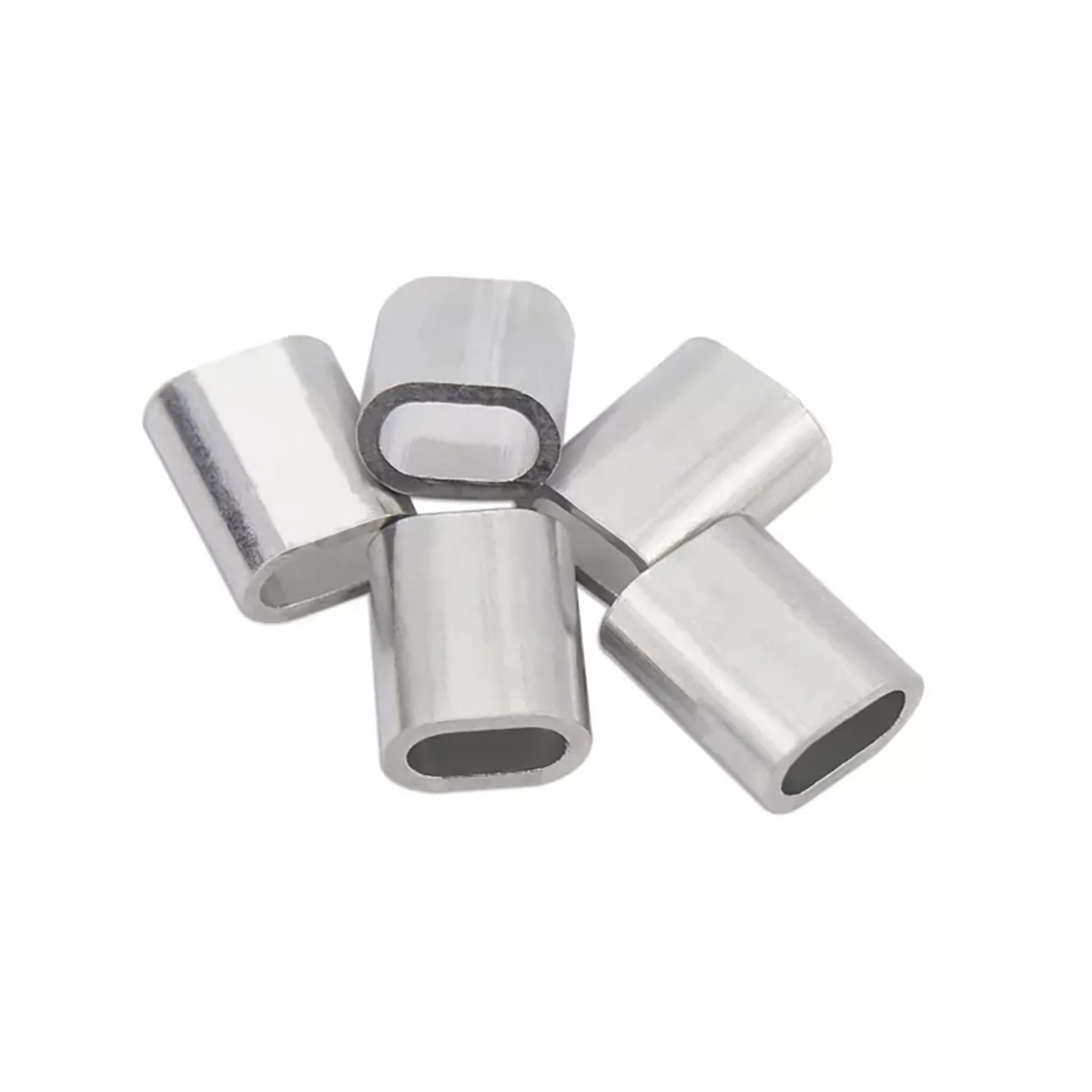 

Elliptical Aluminum Sleeve Wire Crimp Sleeve Fixing Clip Wire Ferrules Cable Stopper Crimp Rope Hardware