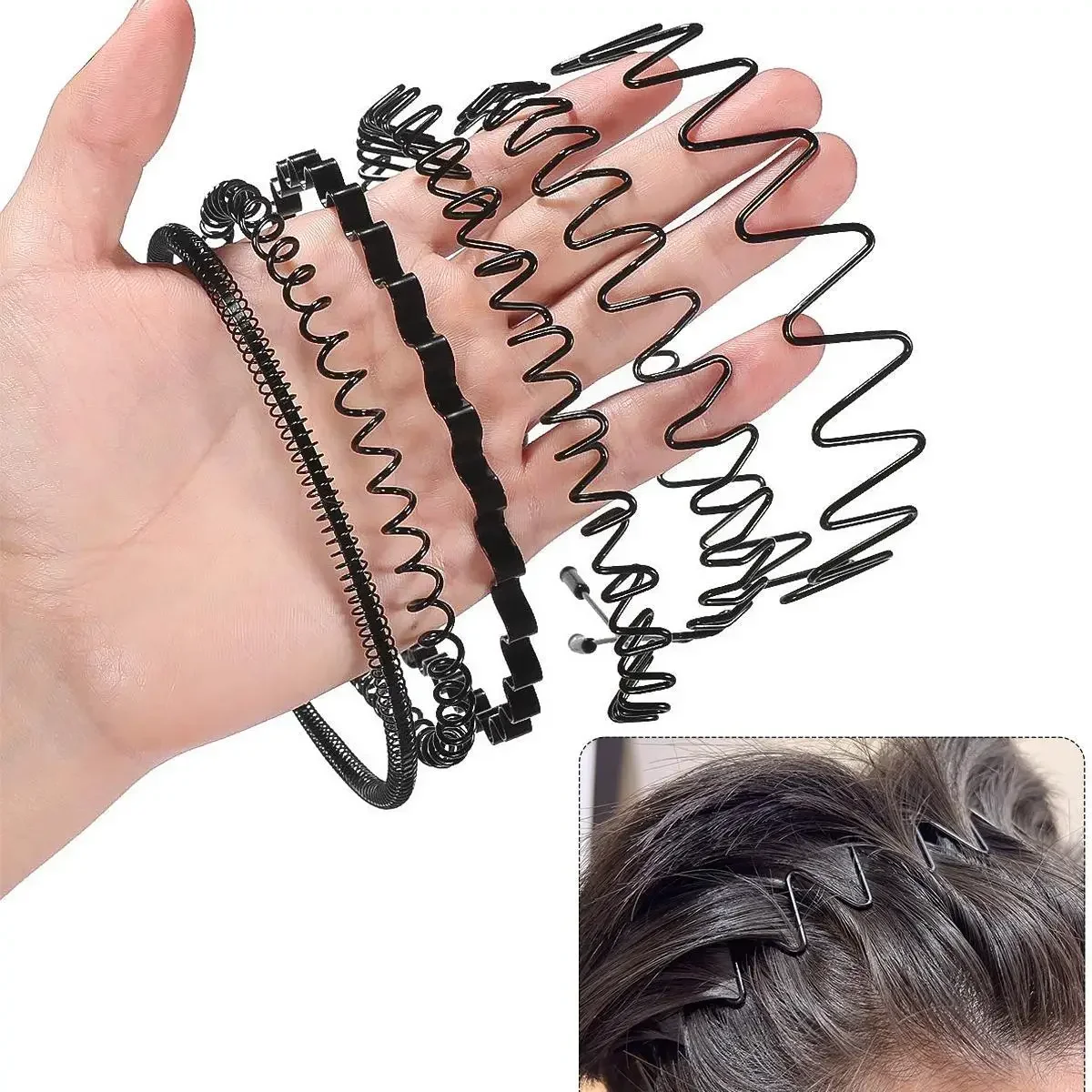 Hair Band Headband Korea Invisible Sports Tide Simple Japan and South Korea Back Head Anti-slip Wave Hair Card Headdress Headban