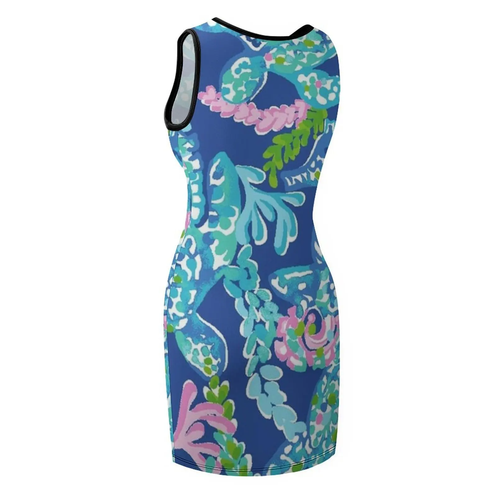 ชุดเดรสแขนกุดลายเต่าทะเลลิลลี่ ฮอลิเดย์ส ชุดเดรสผู้หญิง ชุดเดรสหรูหราสำหรับงานแต่งงาน