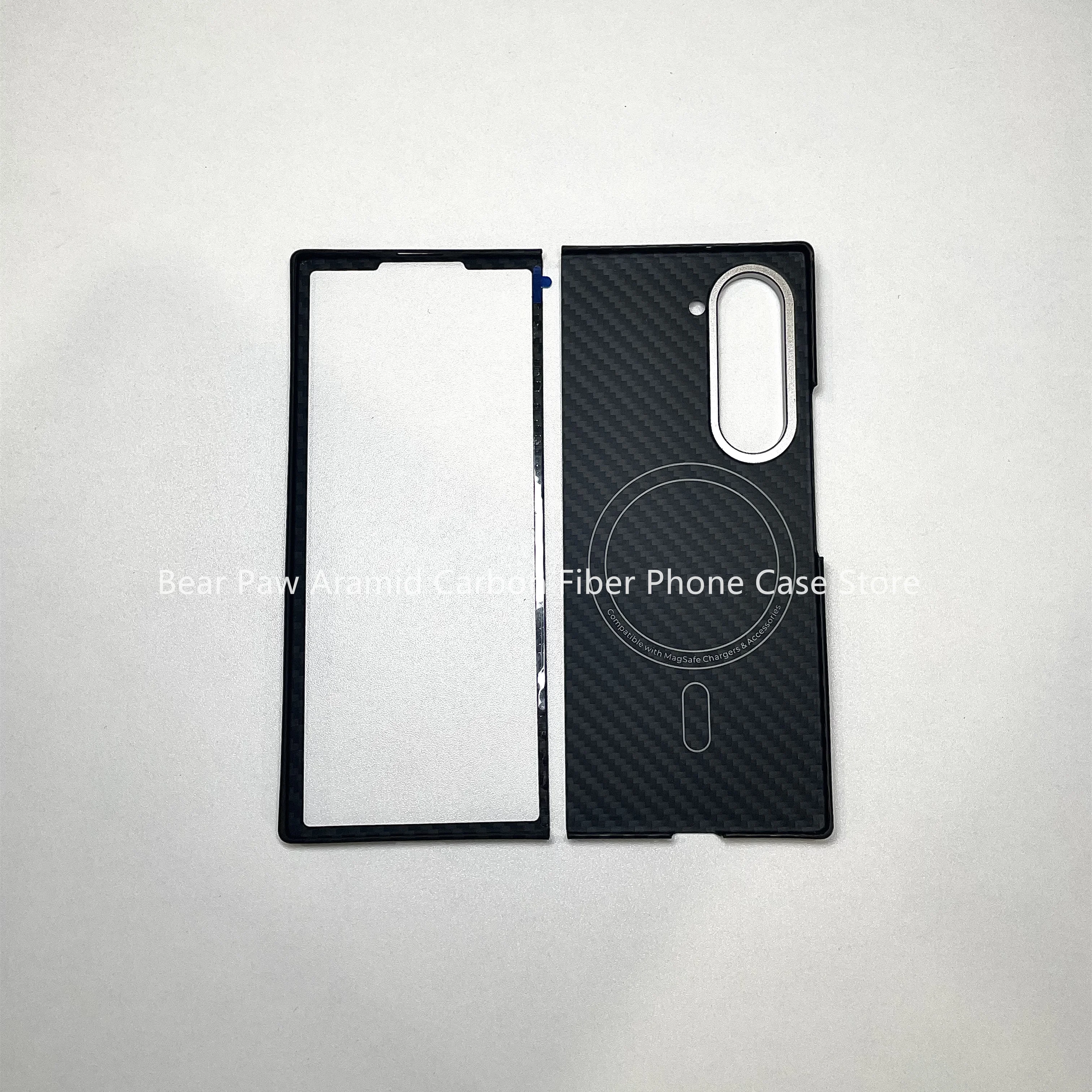 

Real Carbon Case For Samsung Galaxy Z Fold 7 Cover Ultra Thin Lens protection Aramid Fiber For Magsafe Magnetic Carbon case