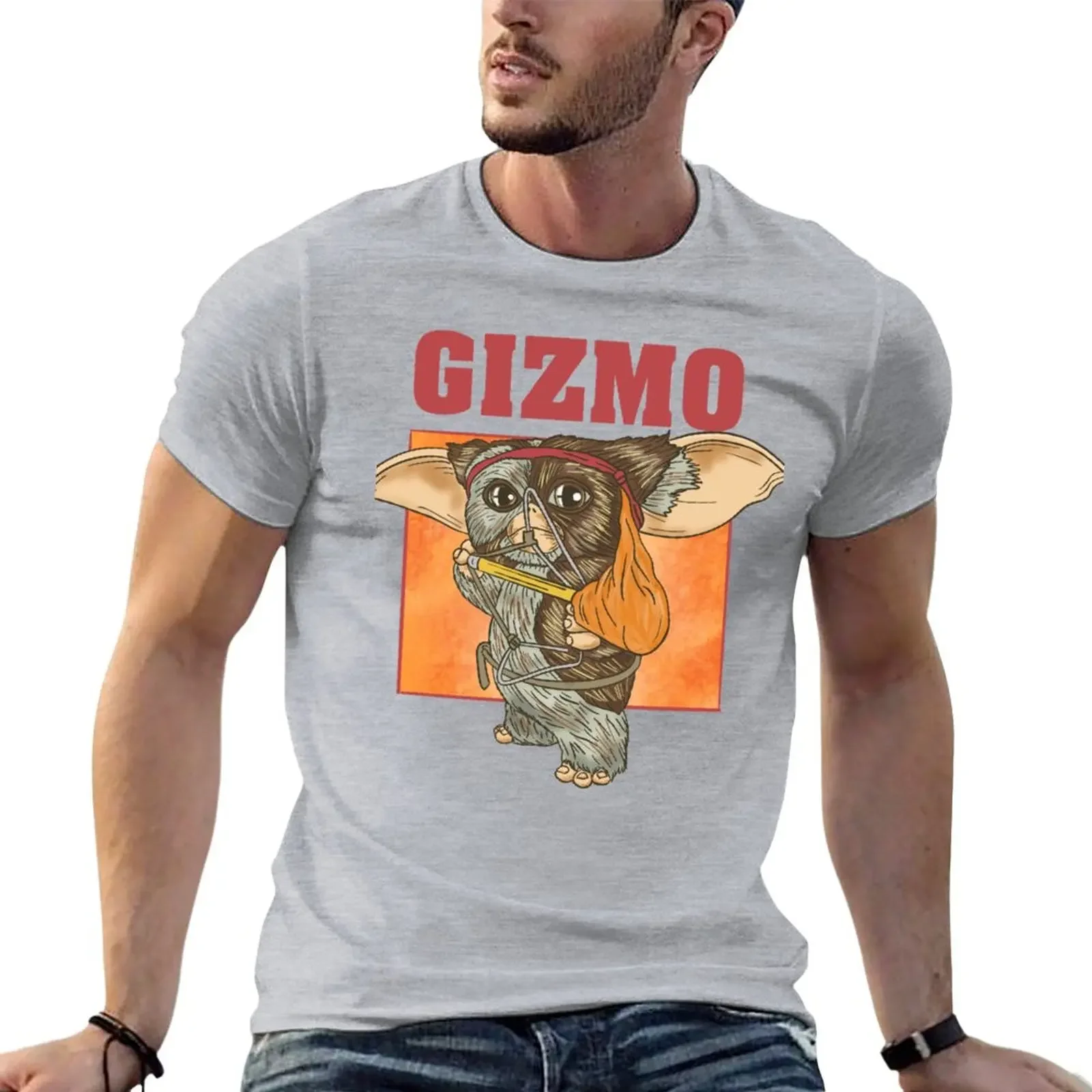 Camiseta de secado rápido para hombre, ropa de calle de gran tamaño, estilo vintage, Gizmo Rambo, ropa de verano