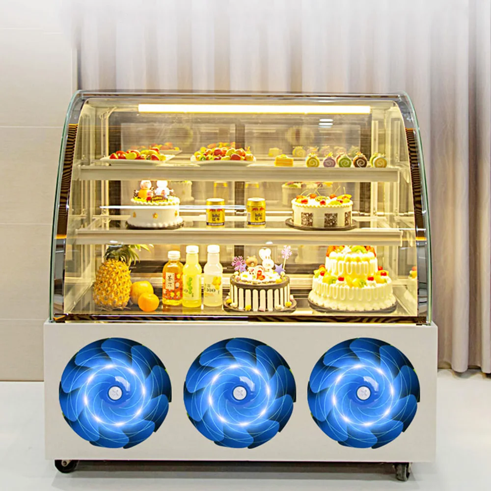 

Витрина для тортов Маленькая витрина для десертов Кондитерская Коммерческий шкаф для хранения свежести хлебобулочных изделий