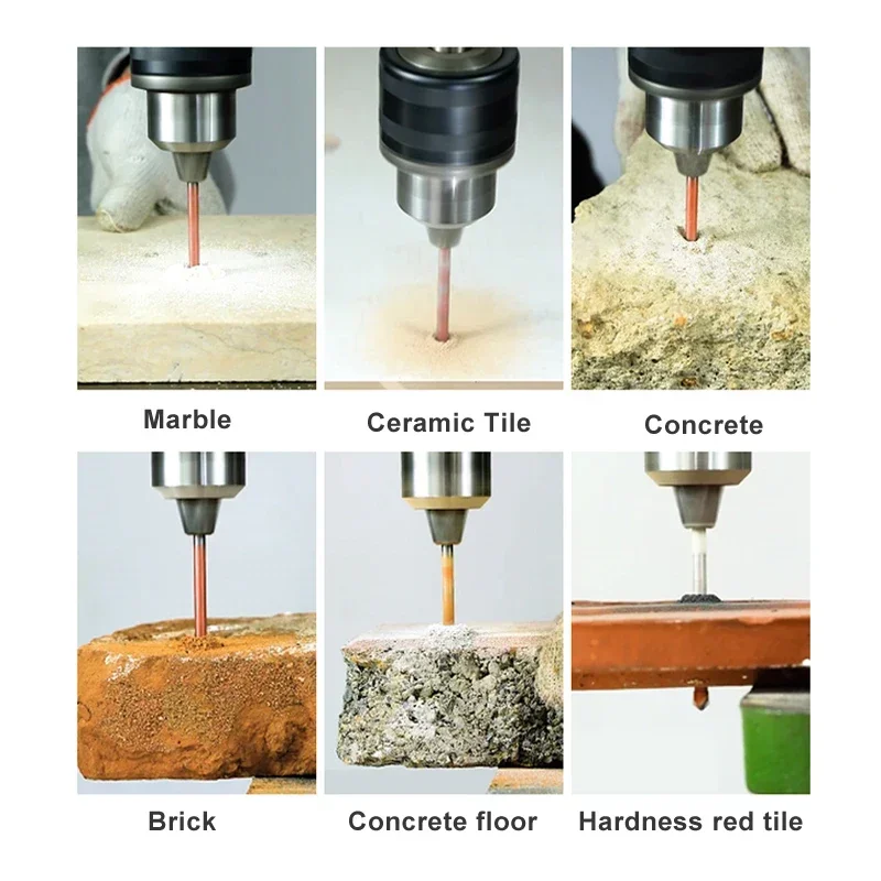 3-12mm10pcs Punte da trapano multifunzione Parete in ceramica Foro di punzonatura per vetro Utensile manuale da lavoro Punta da trapano triangolare