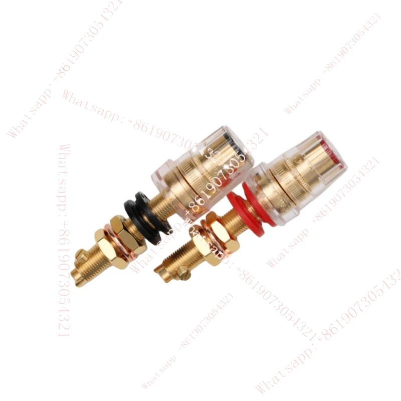Brass Gold Plated Amplifier/Speaker Terminal Posts CMC-858-L-G Long Pair / CMC-858-S-G Short Pair