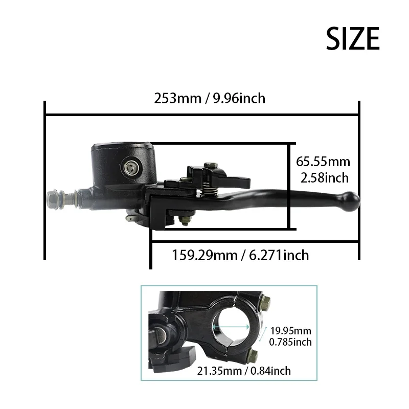 LINGQI RACING Motorcycle 7/8" 22mm Front Hydraulic Disc Brake Pump Brakes Lever Upper Handle For Dirt Bike ATV Moto Accessories