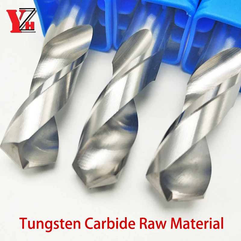 YZH Twist Total Length 60mm Bits HRC50/55/65 CNC Straight Handle Drilling Hole For Metal Iron Steel D1~D6