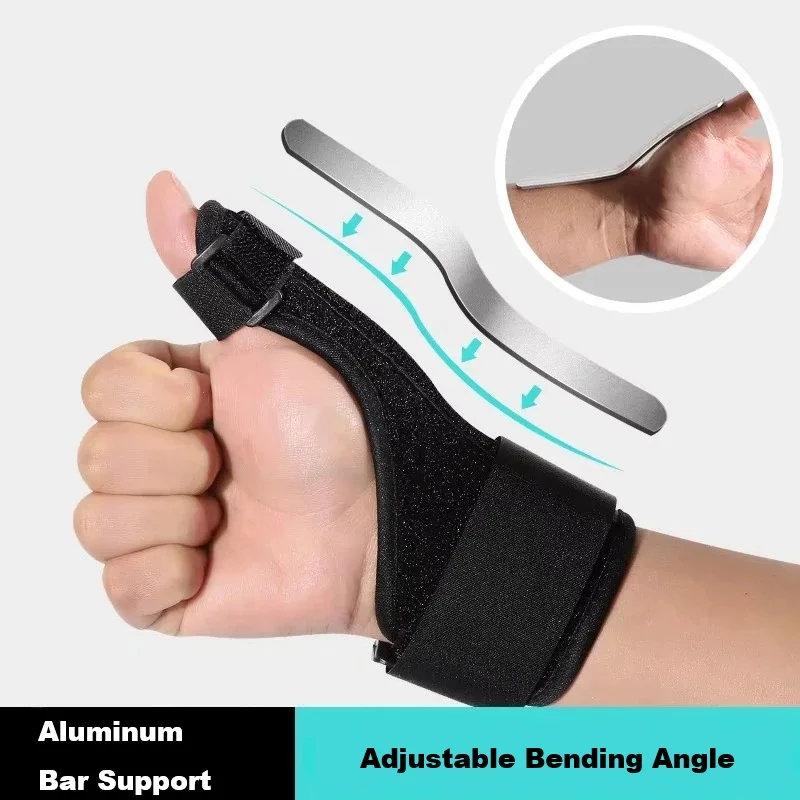 Wrist Thumb Support Brace with Steel Splint Stabilizer, Adjustable Hand Protector for Sprain, Daily Hand & Wrist Support