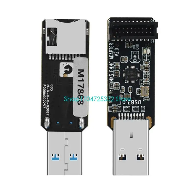 P5EA USB3.0 Adapter Card Reader EMMC-ADAPTER V2 for EMMC Module and Memory Cards