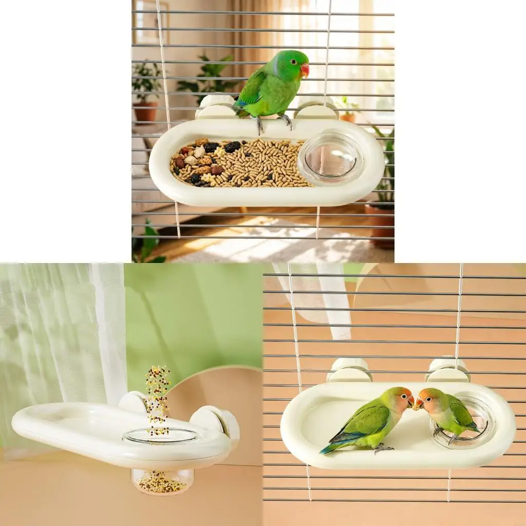L43A Compacts Bird Feeding Perch Station Bird Resting Tray And Feeder Platform