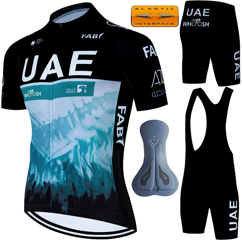 Professional Cycling Shirt Jersey Men 2023 UAE Mtb Male Clothing Summer Bike Set Bib Tricuta Man Costume Men's Shorts Sports Gel