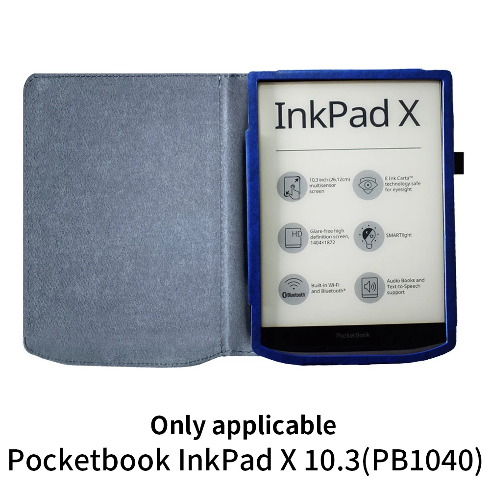 Auto Sleep Wake Shockproof Magnetic Leather Cover Fit PocketBook InkPad X 10.3 PB1040 Anti-Drop Portable E-Reader Folio Shell