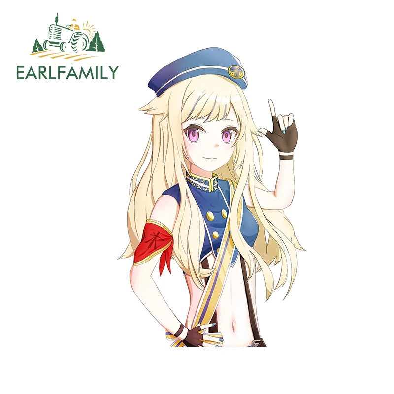 EARLFAMILY 13cm x 8.4cm for HimeHina Channel Anime Car Sticker Laptop Scratch-Proof Decal Personality Windows Vinyl Car Wrap