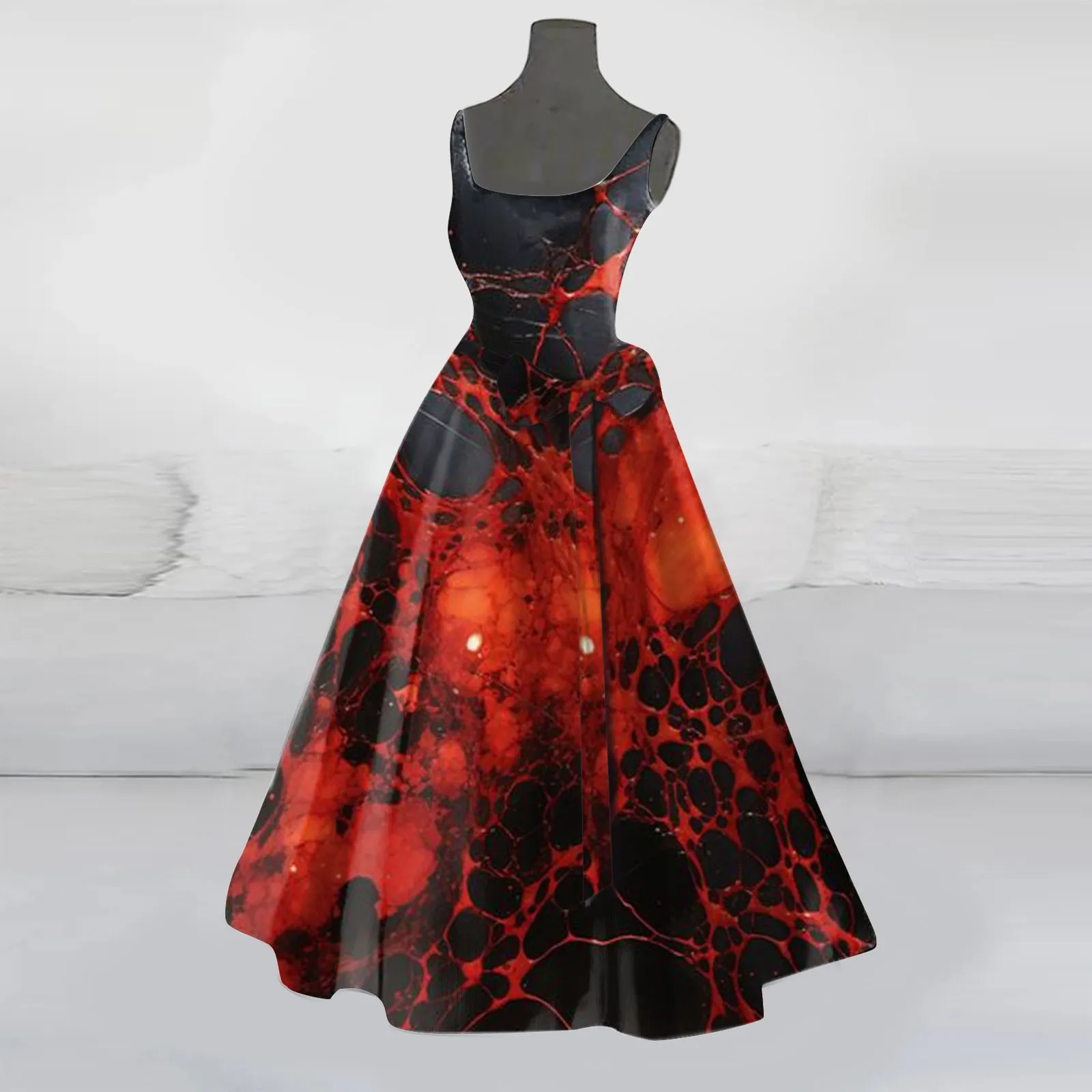 Halloween Horrible Blood Print Dress Cosplay Costumes Girls Women Dress Masquerade Carnival Party Outfits Suspender A-Line Dress