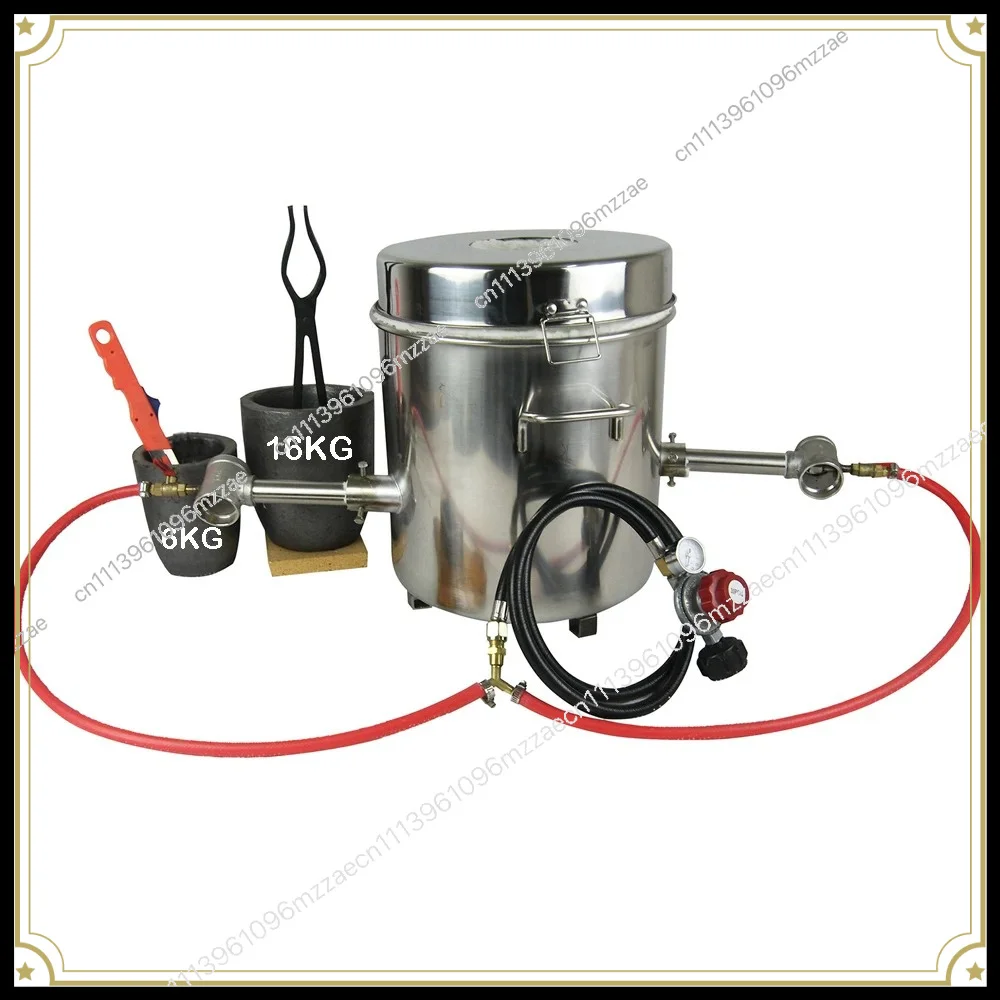 16KG Metal Furnace 1300 Degrees Copper, Gold, Silver, Aluminum Jewelry, Gold Melting Furnace Equipment, Jewelry Making Tools