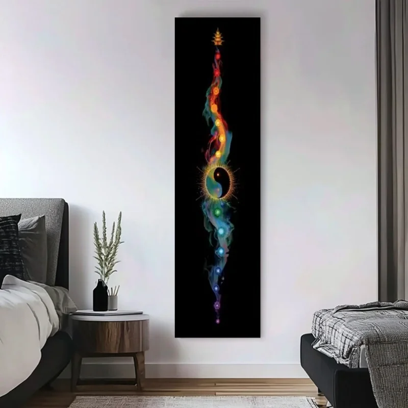 VIKAMA Yin Yang Zen Wall Tapestry, HD 100% Polyester, Bedroom Living Room, Machine Washable Easy to Hang