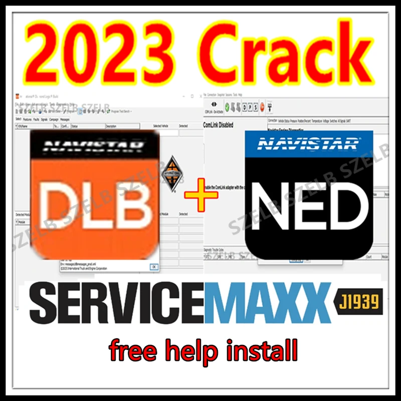 

Newest Engine Diagnostics NED 2023 + DLB 2023 + free CRACK + 2017 ServiceMAXX J1939 Programming Service Tool for Navist-Engines