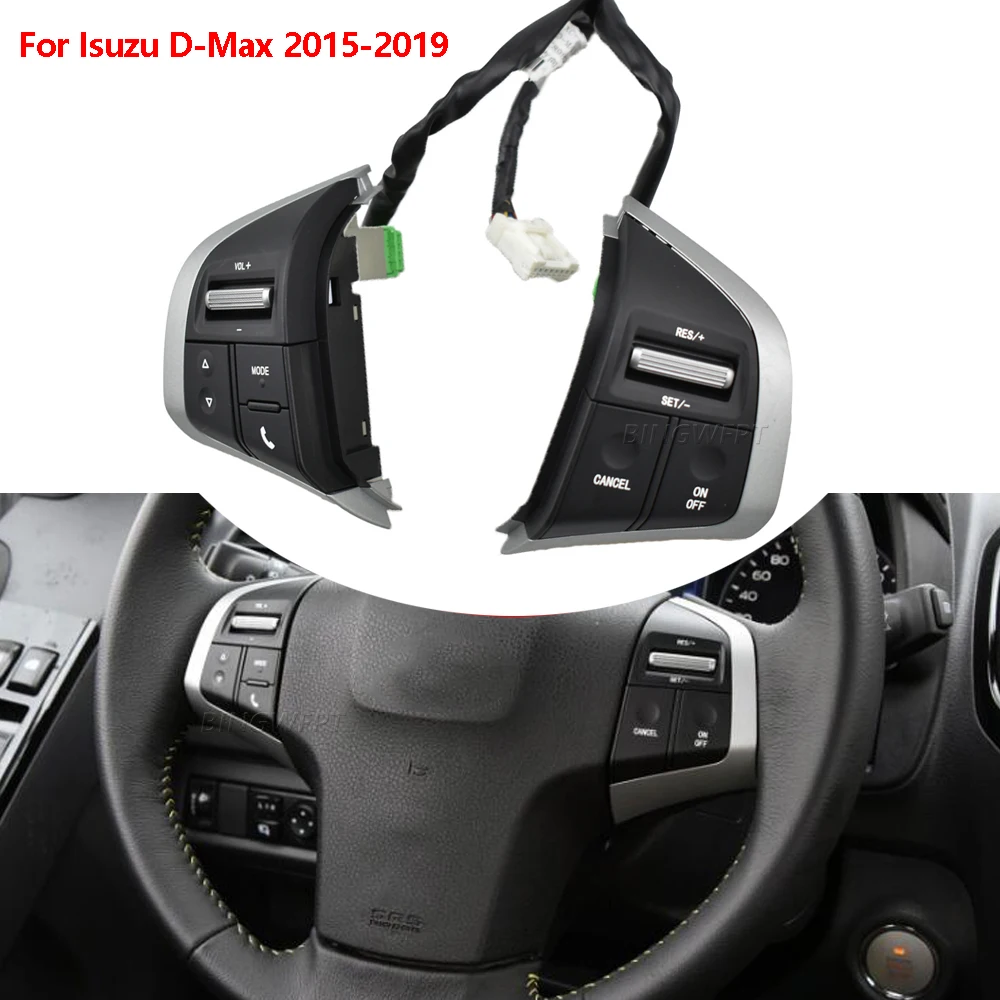 Multifunction Steering Wheel Switch Audio Volume Music Media Telephone Control Buttons For Isuzu D-Max 2015 2016 2017 2018 DMAX