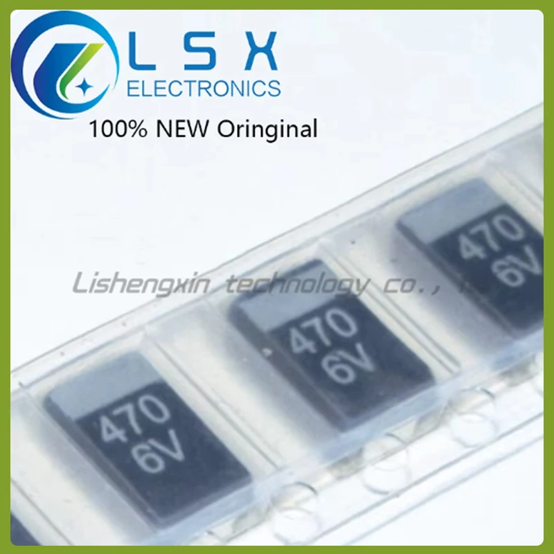 

10-100pcs Chip Tantalum Capacitor 6.3V470UF 477J 470UF 6V D7343 D Type NEC Black