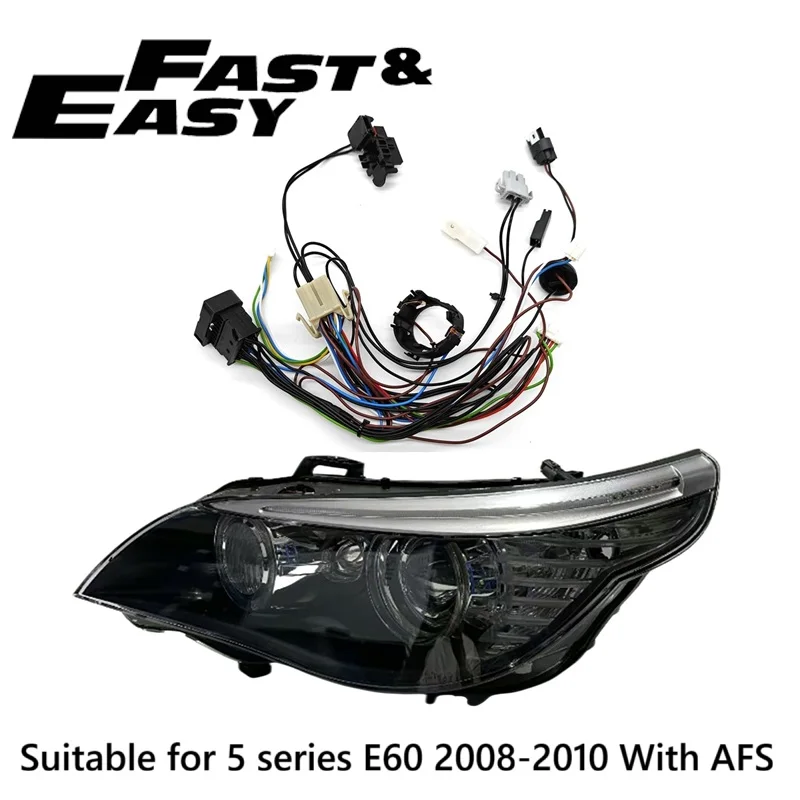 Applicable to BMW 5 series E61 E60 525 523 530 2008-2010 with AFS Xenon headlight wiring harness internal wire harness plug