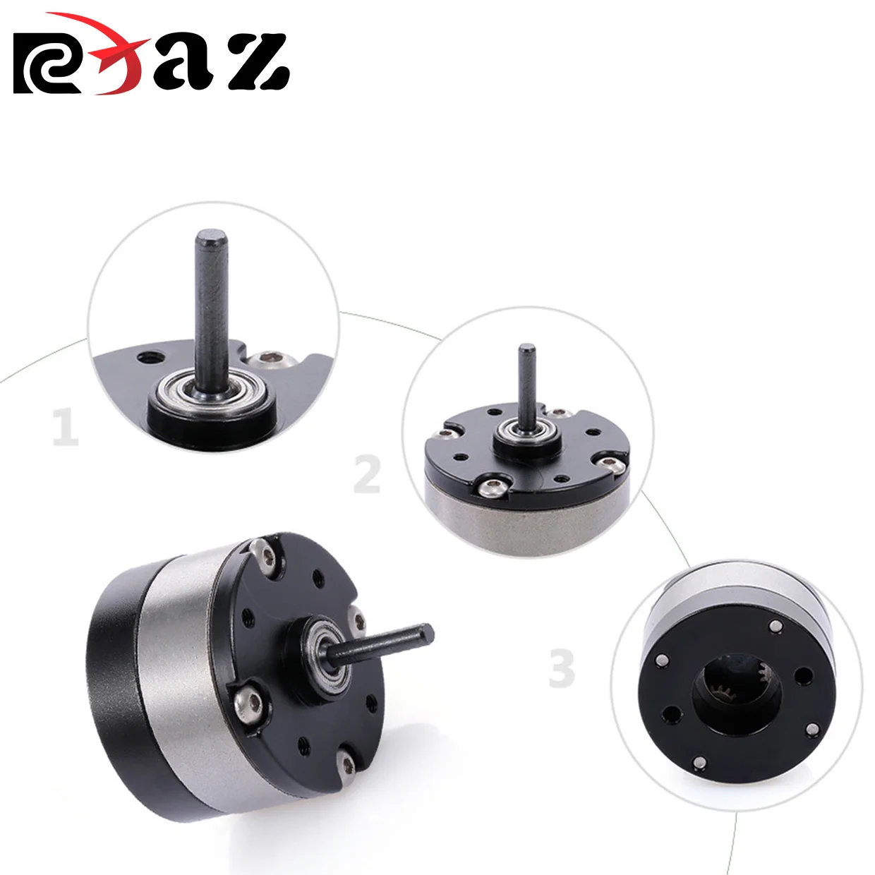 RCXAZ Motor 1:3 Planetary Gear Reducer Gearbox for 1/10 RC Tracked Car Axial SCX10 RC Car 540 Brush Motor RC Car Metal Gearbox