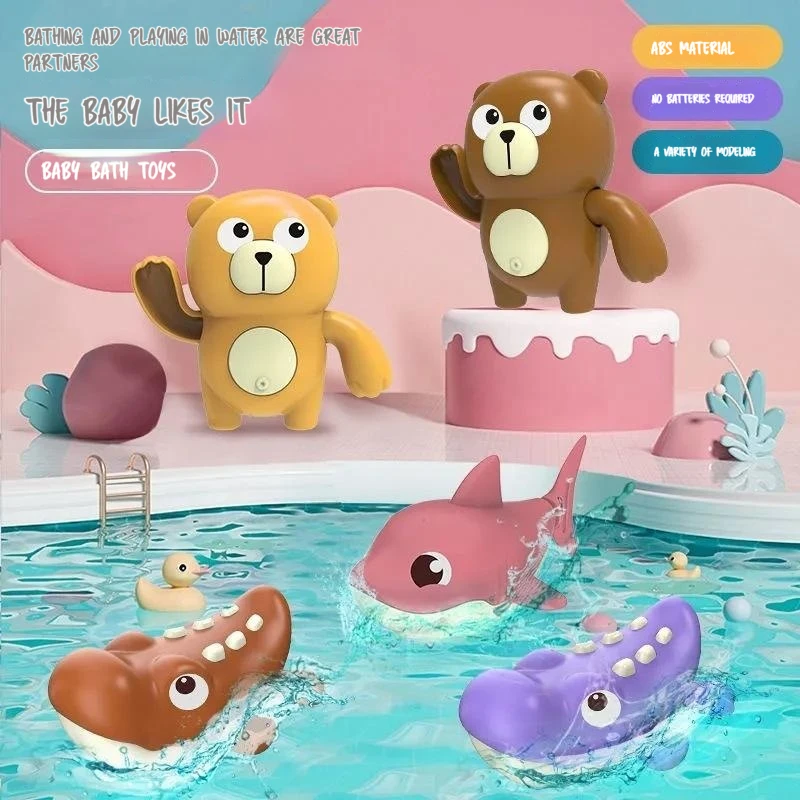 Giocattolo per doccia da bagno per bambini Squalo Pesce Birra Anatra Cation interattivo e Edu Puzzle Giocattolo da bagno per ragazzi Ragazze Compleanno Regalo di Natale