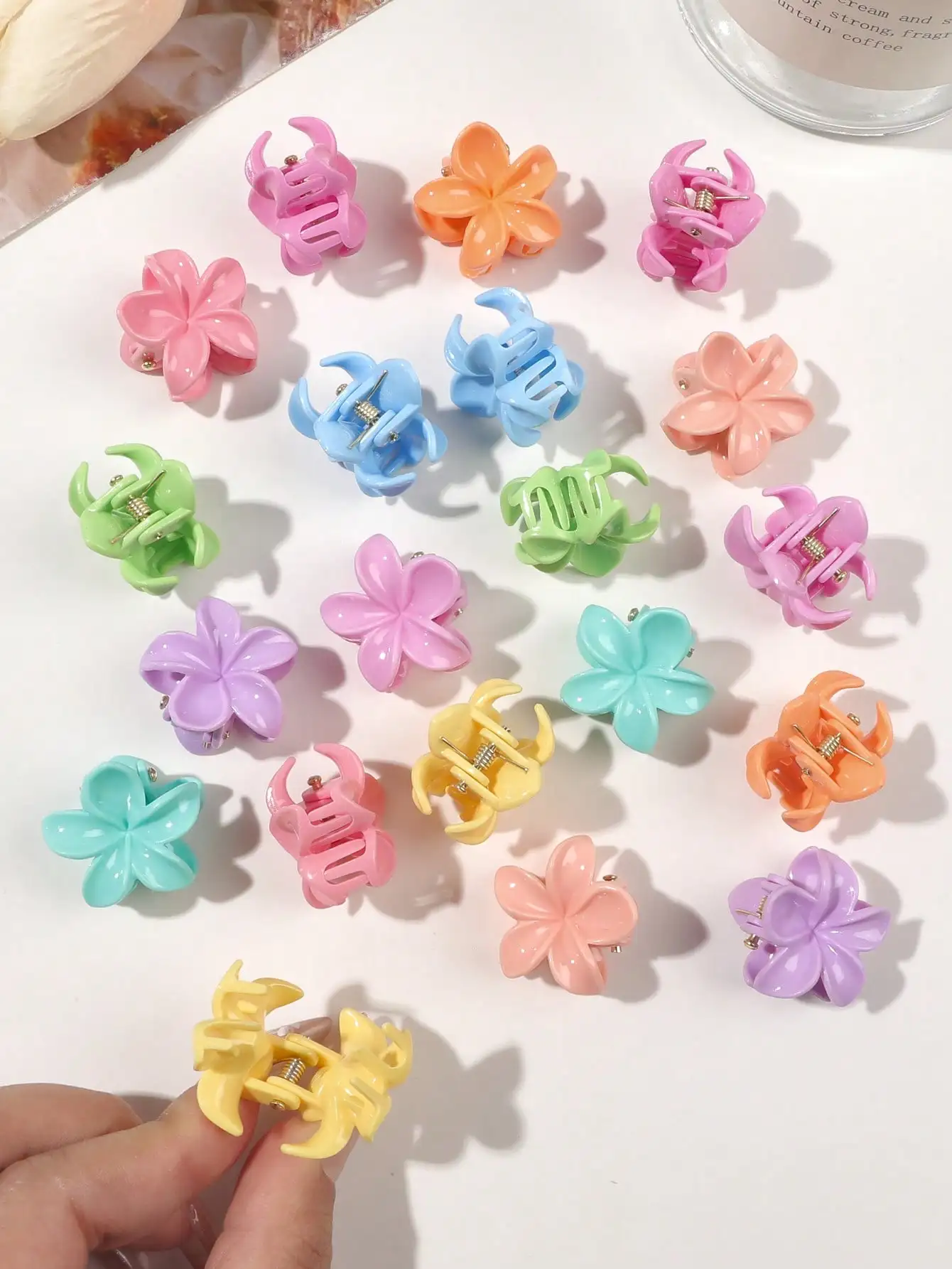 20 Stück Sommer-Haarspangen in verschiedenen Farben, kleine, niedliche Haarklammern, Haarnadeln, Haarspangen, Haaraccessoires für Damen und Mädchen. – Detail 1