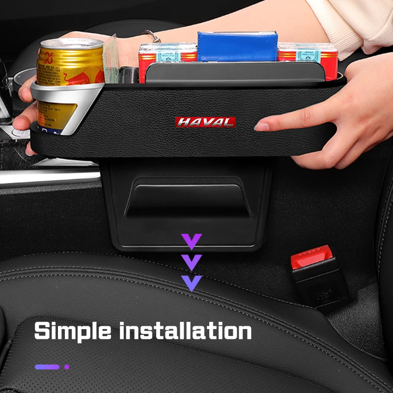 Organizador de espaço para assento de carro, caixa de armazenamento, suporte de copo, acessórios para haval h9 2rd 2024 2025 h3 f7 f7x jolion h6 h5 h2 m6 f5 f7h dargo