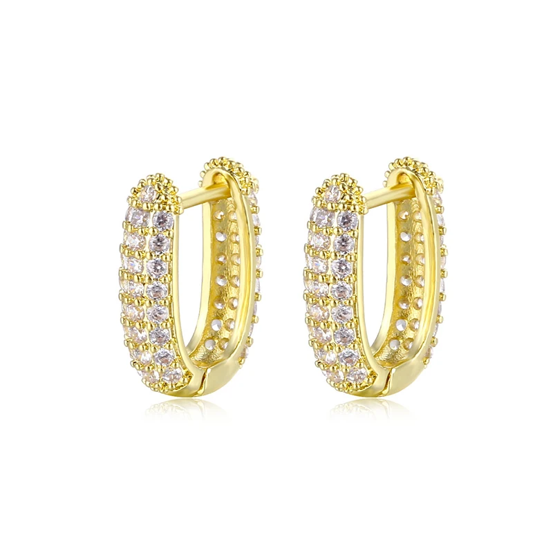 

925 Sterling Silver Ear Needle Geometry Square Hoop Earring for Women Simple Double Round Pendant Huggie Earrings Jewelry Gift