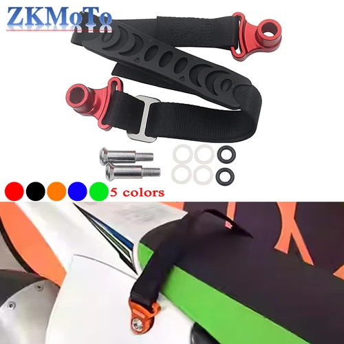 Imagen 1 del producto Correa de tracción de rescate trasero CNC para motocicleta, cinturón de eslinga para YAMAHA KTM KAWASAKI SUZUKI HONDA CR125 CR250 CRF250R CRF450R 250RX