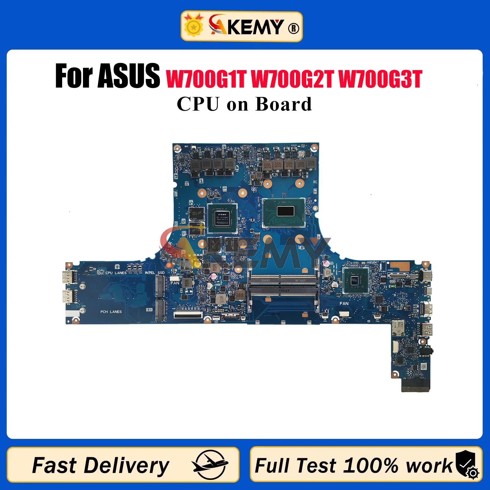 

W700G2T Laptop Motherboard For ASUS ProArt W700G W700G1T W700G2T W700G3T Notebook Mainboard With CPU tests OK fast shipping stk