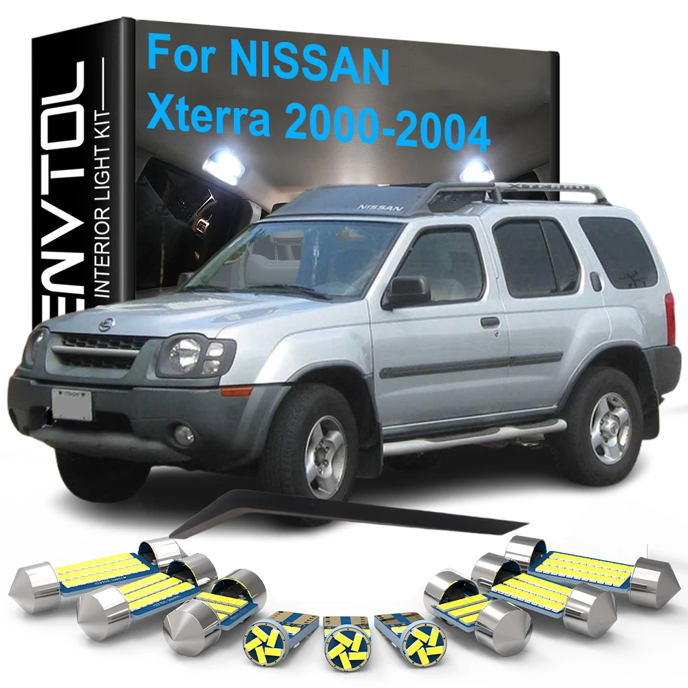 

9pcs Car LED Interior Lights Canbus For Nissan Xterra 2000 2001 2002 2003 2004 Vehicle Map Dome Reading License plate Lamps Kit