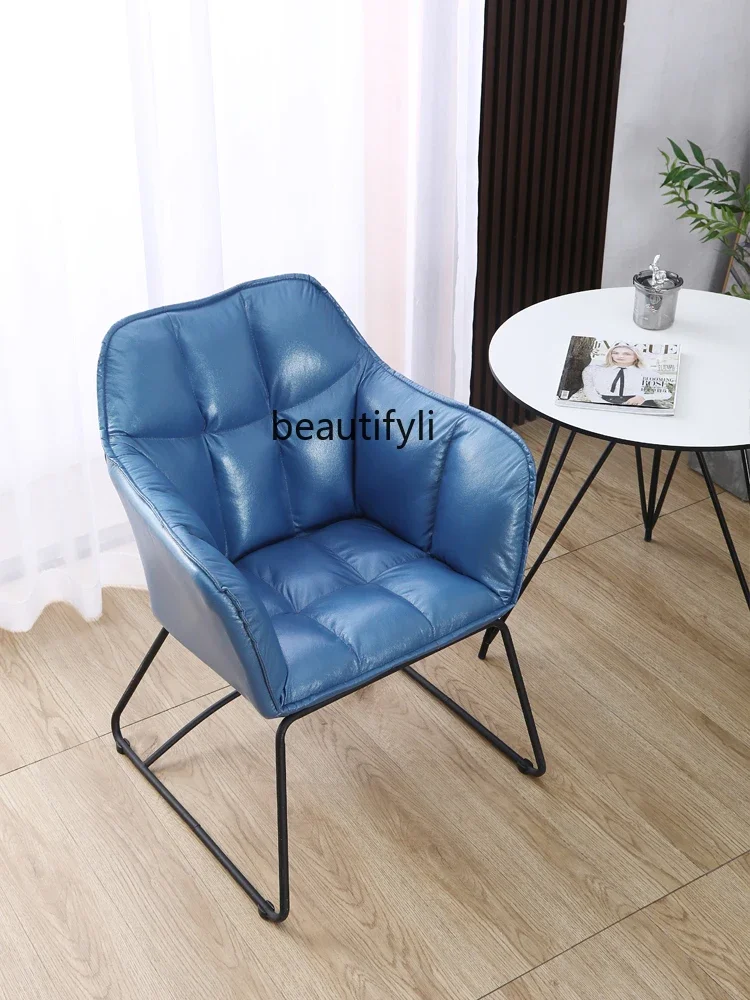 

xzModern Simple Home Small Apartment Single Leisure Couch Nordic Light Luxury Lazy Balcony Table Chair