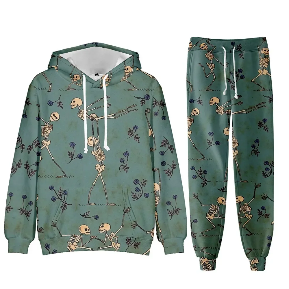 Plum Blossom  Art Vintage Women's Tracksuit Floral Vintage Cozy Casual Hoodie Sets Lounge Hoodie Oversized Jogger Sweatpants