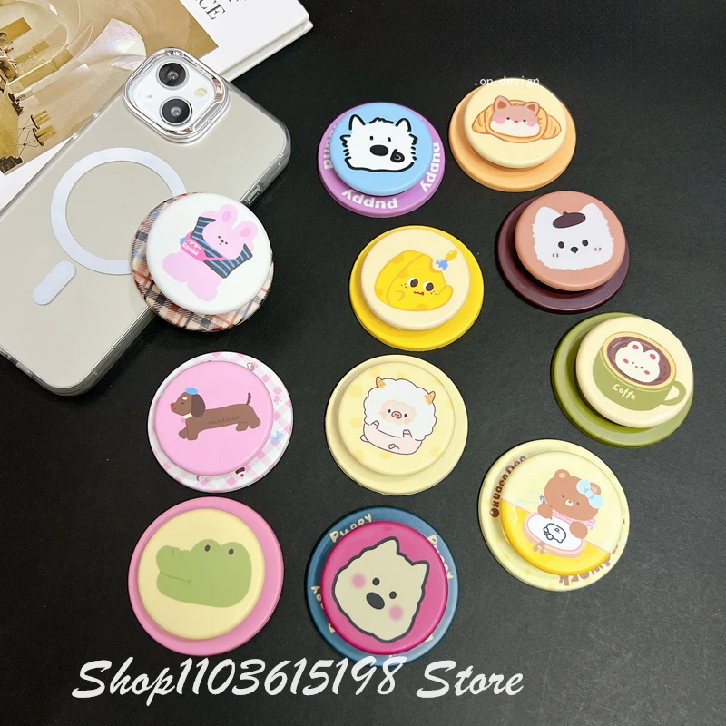 

Корейский милый мультяшный цветной магнитный держатель для телефона Griptok Grip Tok, подставка для телефона, поддержка iPhone 15, аксессуары Magsafe Smart Tok