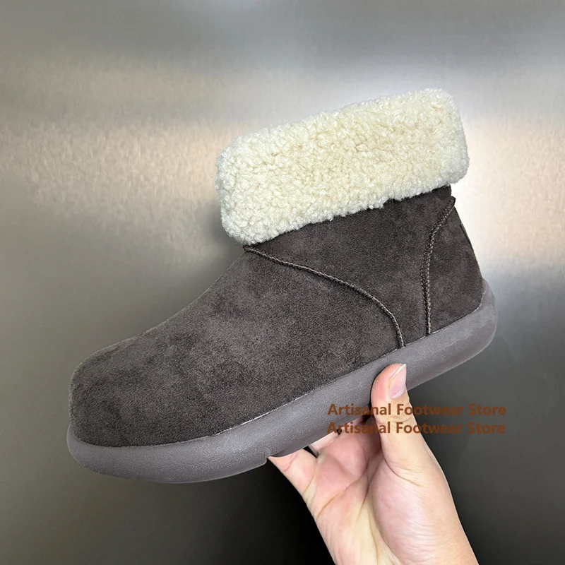 

High-Top Slip-On Snow Boots Winter Cold-Proof Men's Shoes Warm Snow Boots New In Men's Candy Colors Ankle Snow Boots
