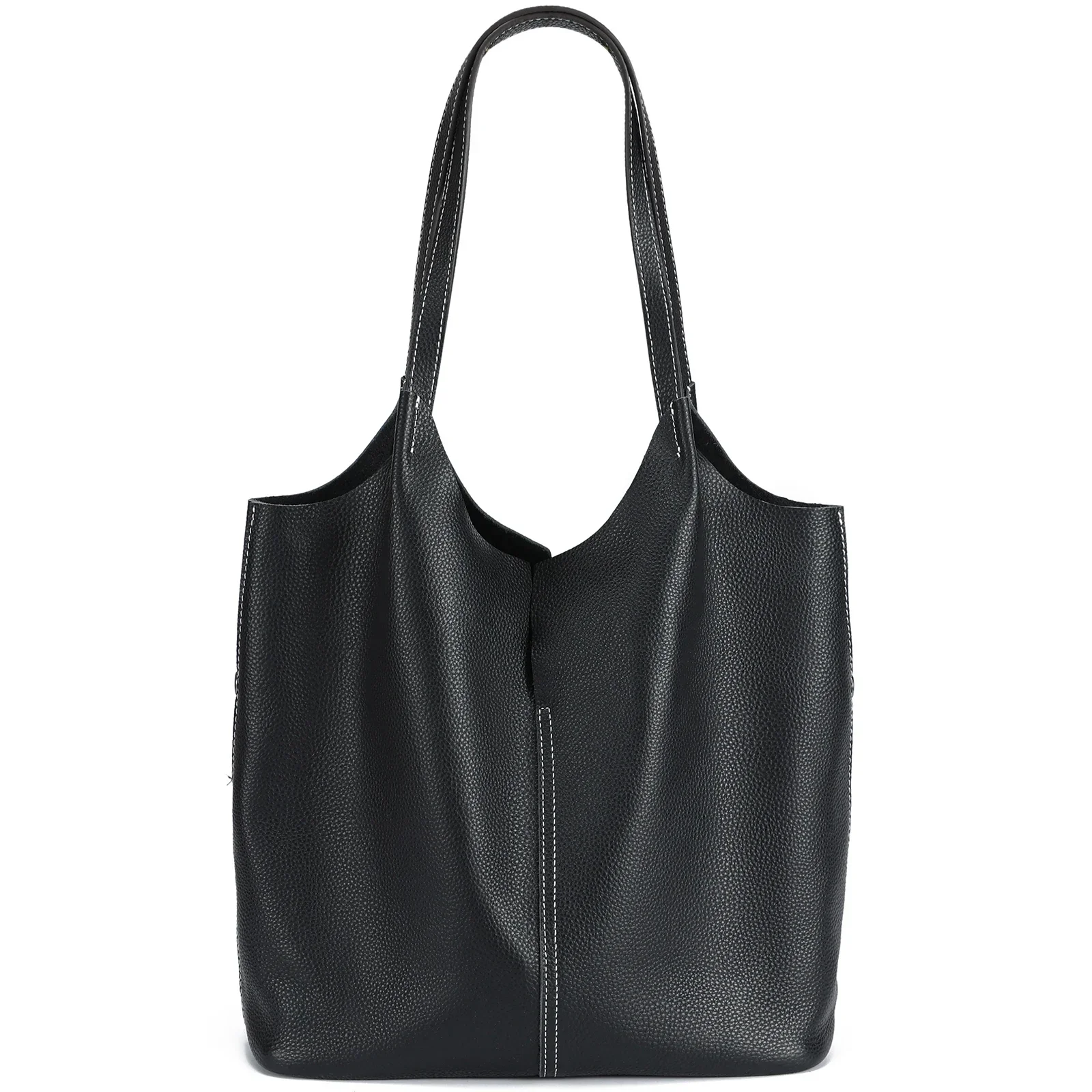 المرأة جلد البقر دلو حقيبة السيدات الفاخرة حمل حقيبة سيدة عادية حقيقية جلد البقر حقائب كتف السيدات موضة حقيبة يد الإناث